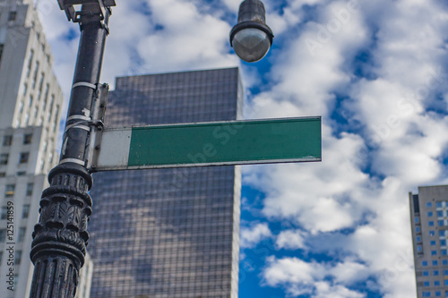 Empty street sign