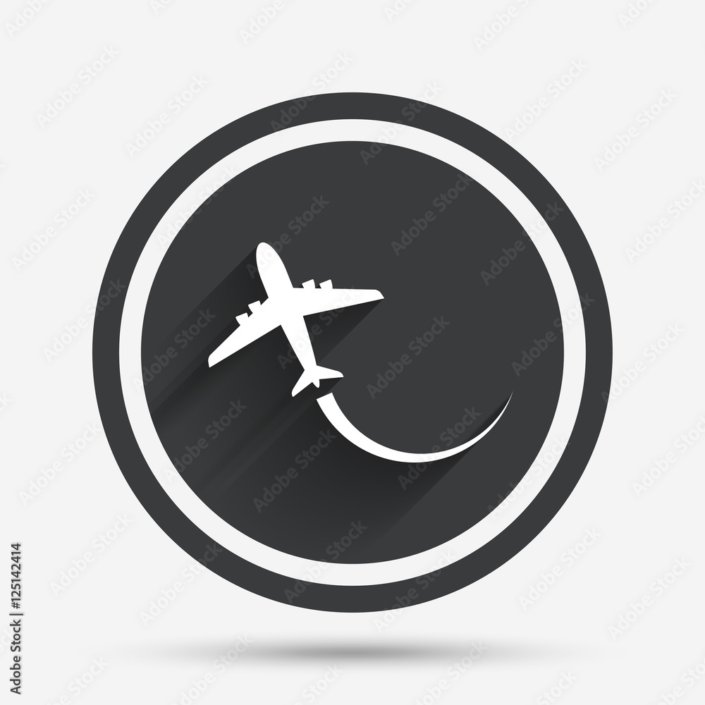 Airplane sign icon. Travel trip symbol.