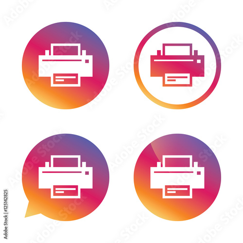 Print sign icon. Printing symbol.