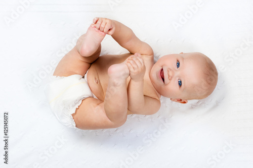 Quadro em tela Little baby wearing a diaper
