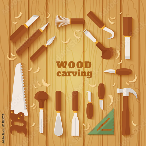 The chisels vector icon. Flat style icon