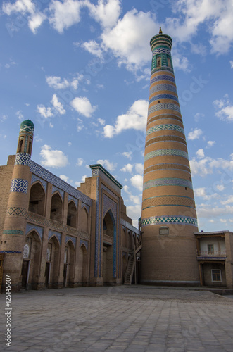 Islom Xoja complex in the city of Khiva. Uzbekistan photo