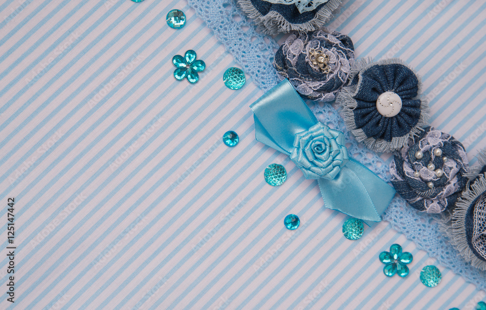 Obraz premium Fabric flowers background