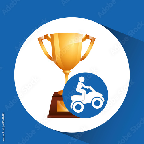 extreme sport avatar quad bike design vector illustration eps 10