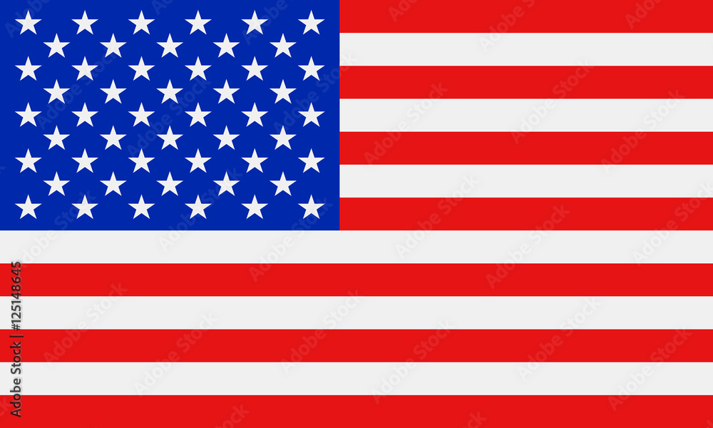 Naklejka premium USA flag. Vector illustration.