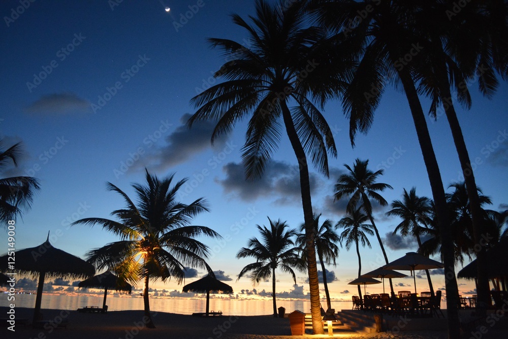 Romantischer Abend auf den Malediven