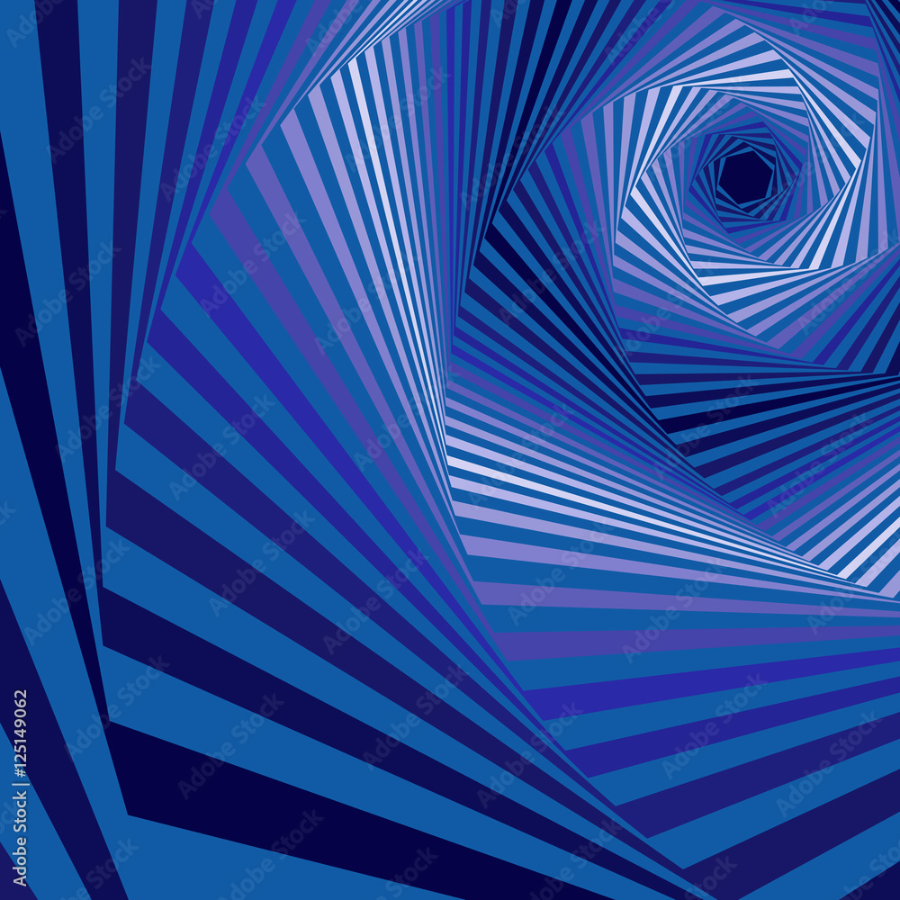 Naklejka premium Digital whirling blue hexagonal forms