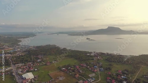 Aerial view of Tacloban City in Leyte, Philippines photo