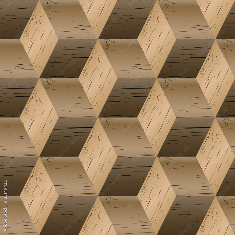 Seamless pattern of wooden cubes, vector illustration. Seamless pattern of wooden cubes, vector illustration.