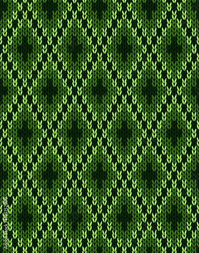 Style Knit woolen seamless jacquard ornament texture. Fabric Dar
