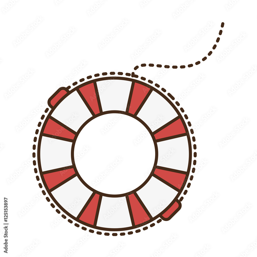 Naklejka premium float lifeguard isolated icon vector illustration design