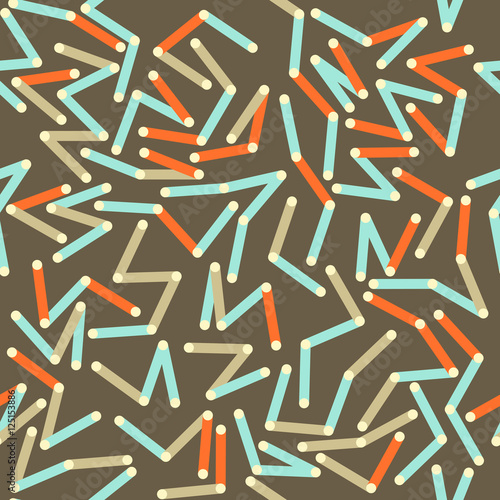 Abstract vector seamless pattern. Lines and dots.