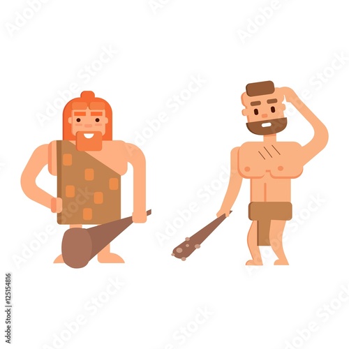 Caveman primitive stone age people