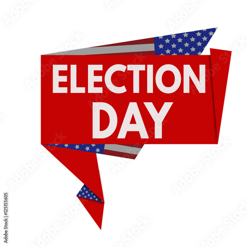 Election Day origami speech bubble