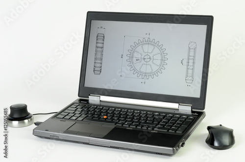 Laptop mit Zeichnung