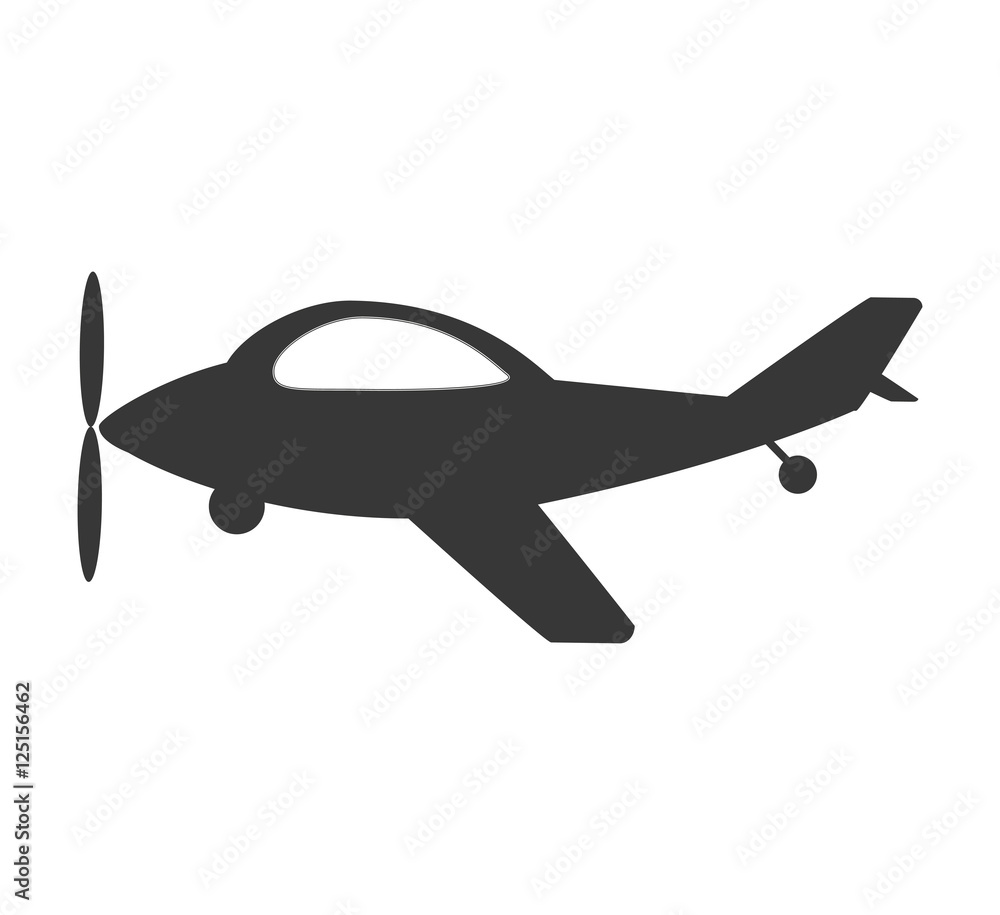 Naklejka premium airplane vehicle flying isolated icon vector illustration design