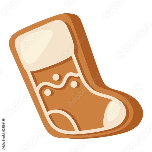 Christmas cake isolated vector icon
