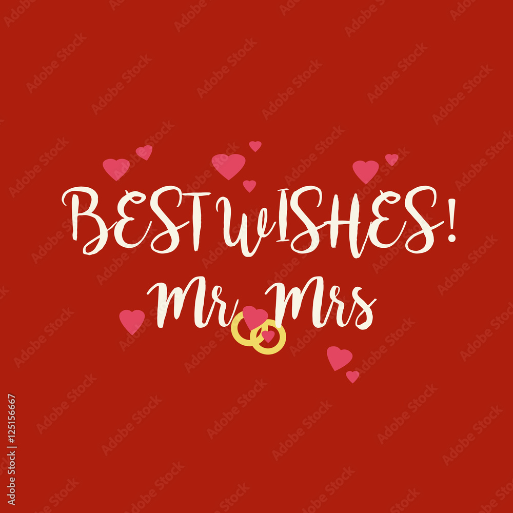 Cute red wedding congratulations greeting card Cute red wedding congratulations greeting card