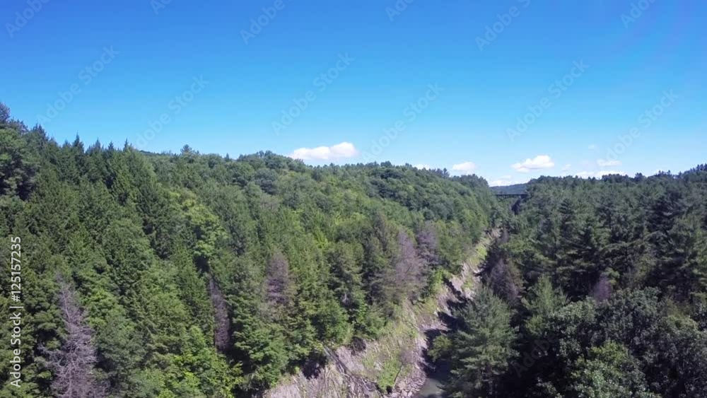 Aerial over small creek, Vermont. Aerial over small creek, Vermont.