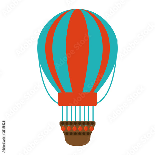 balloon air hot flying vector illustration design