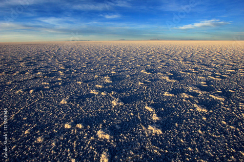 Salar de Uyuni  salt lake  is largest salt flat in the world  altiplano  Bolivia  South America
