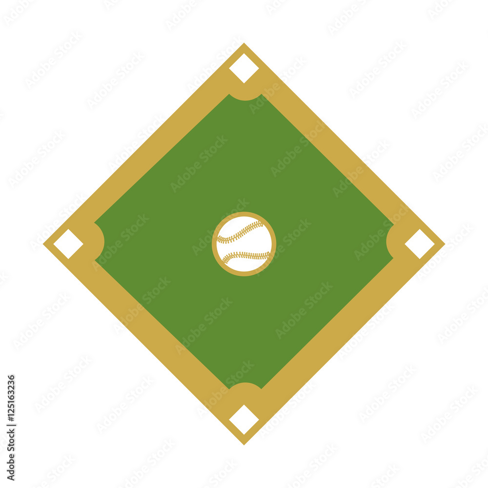 Clipart Diamante Da Baseball Sport Softball Field Diamond Stock Vector