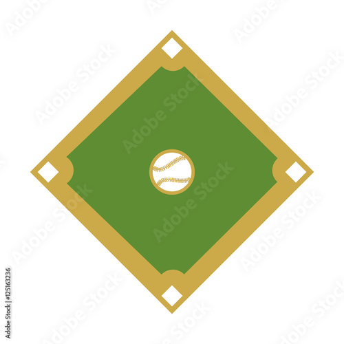 camp diamond baseball sport vector illustration design