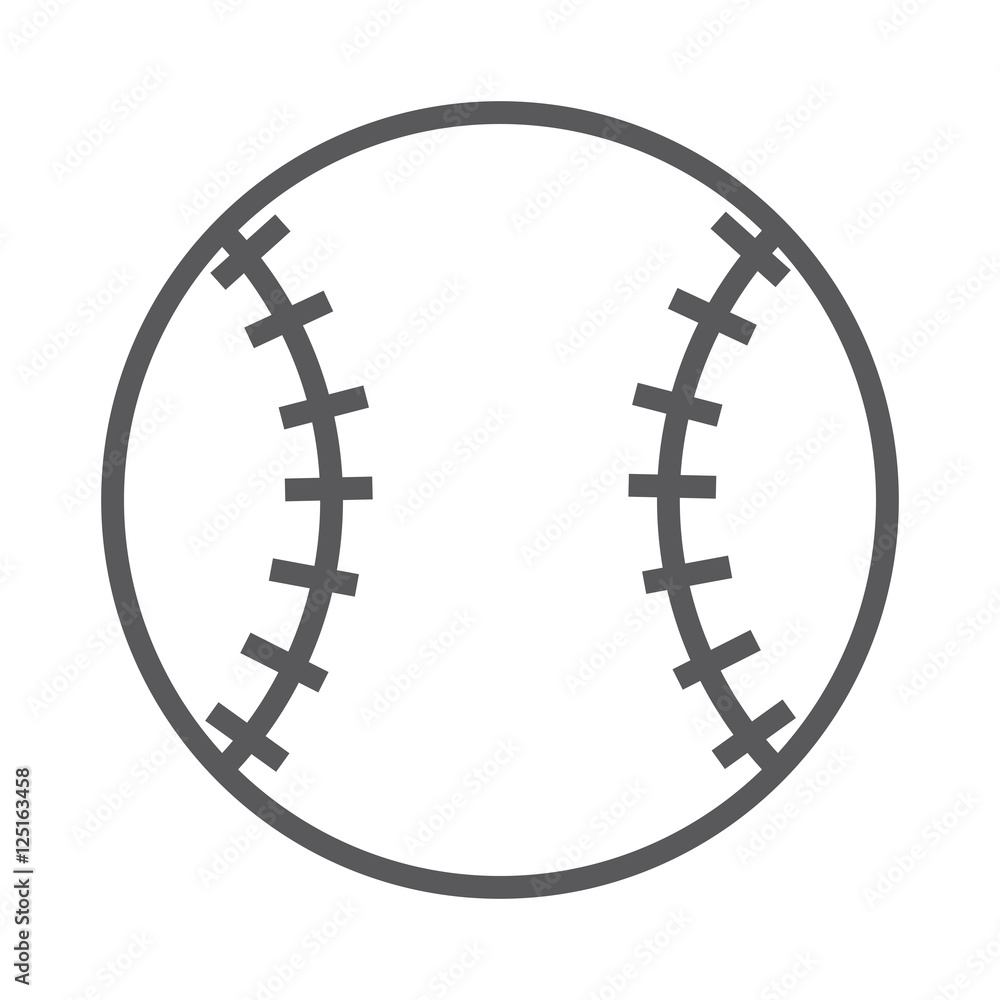 baseball ball sport isolated icon vector illustration design