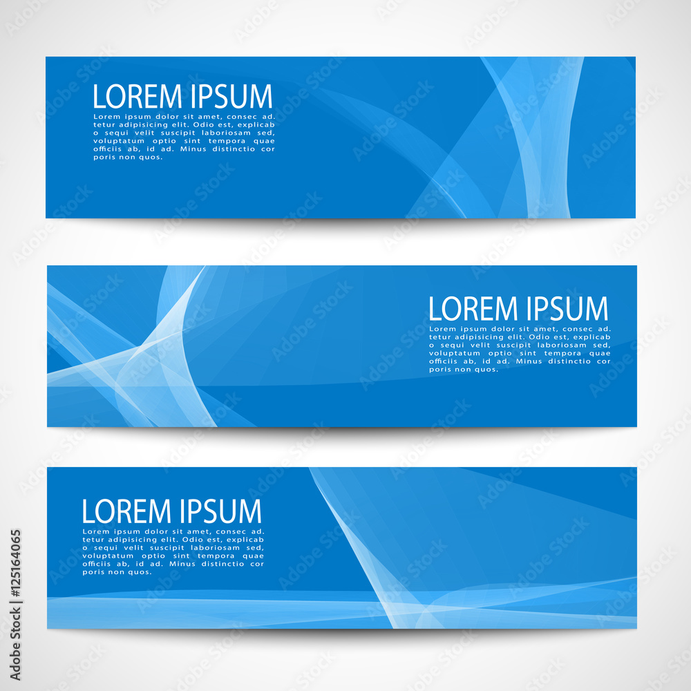 Abstract header white wave blue background vector design
