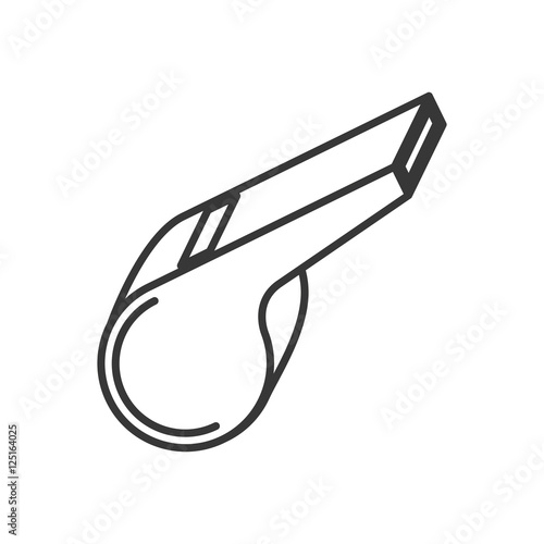 whistle referee isolated icon vector illustration design