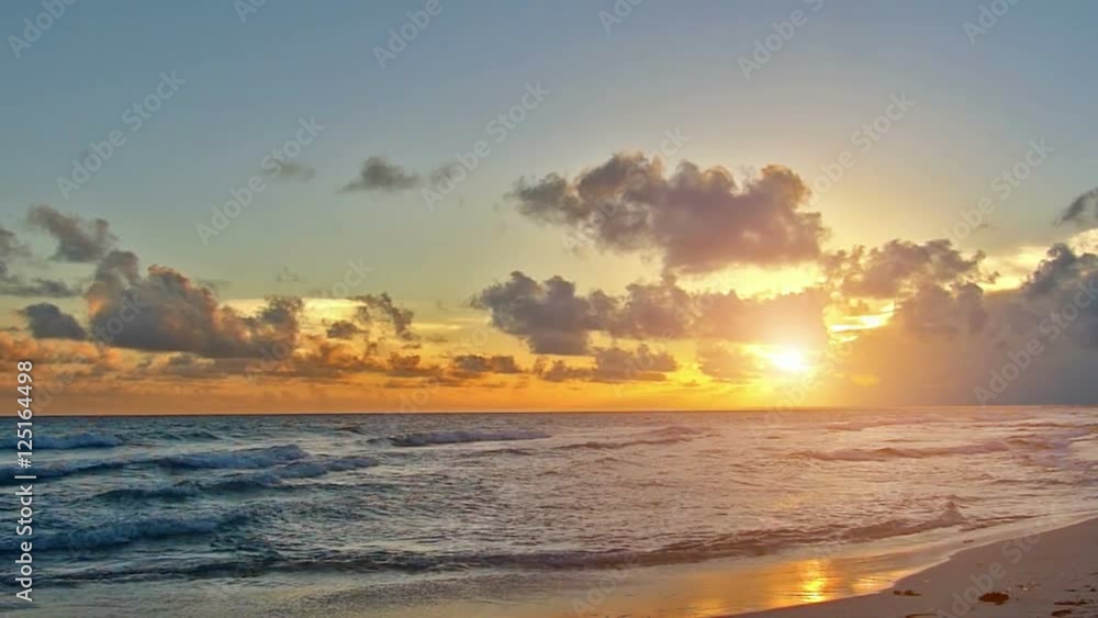 Sunset at beautiful tropical beach Sunset at beautiful tropical beach