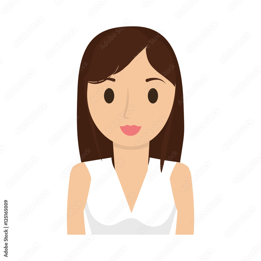 woman female avatar isolated vector illustration design