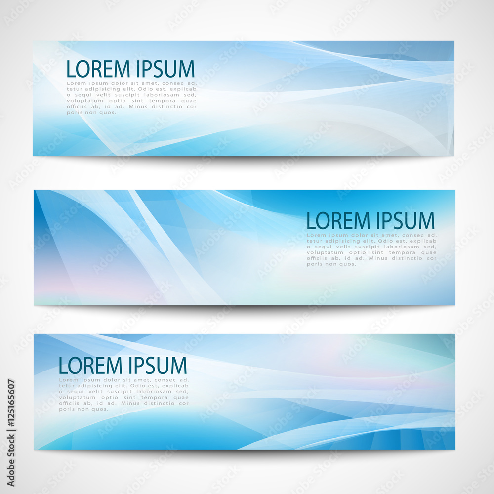 Fototapeta premium Abstract header pink blue wave white vector design