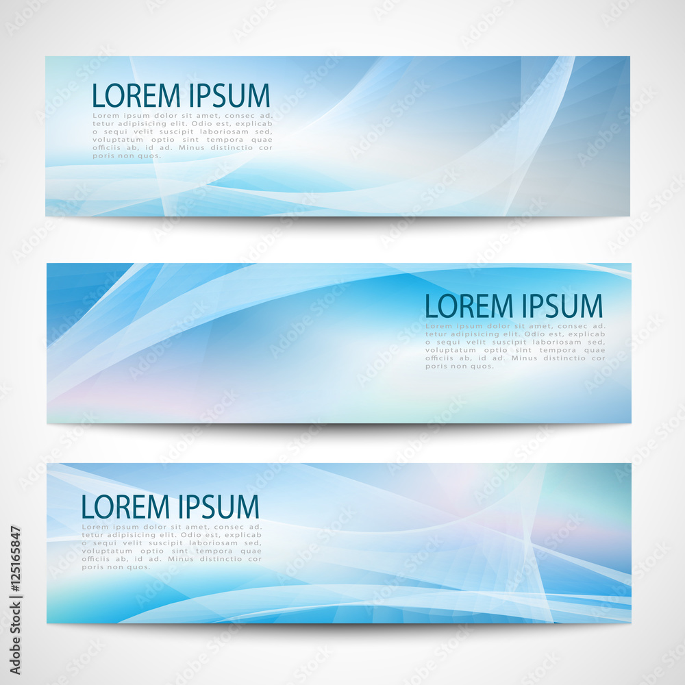 Fototapeta premium Abstract header pink blue wave white vector design