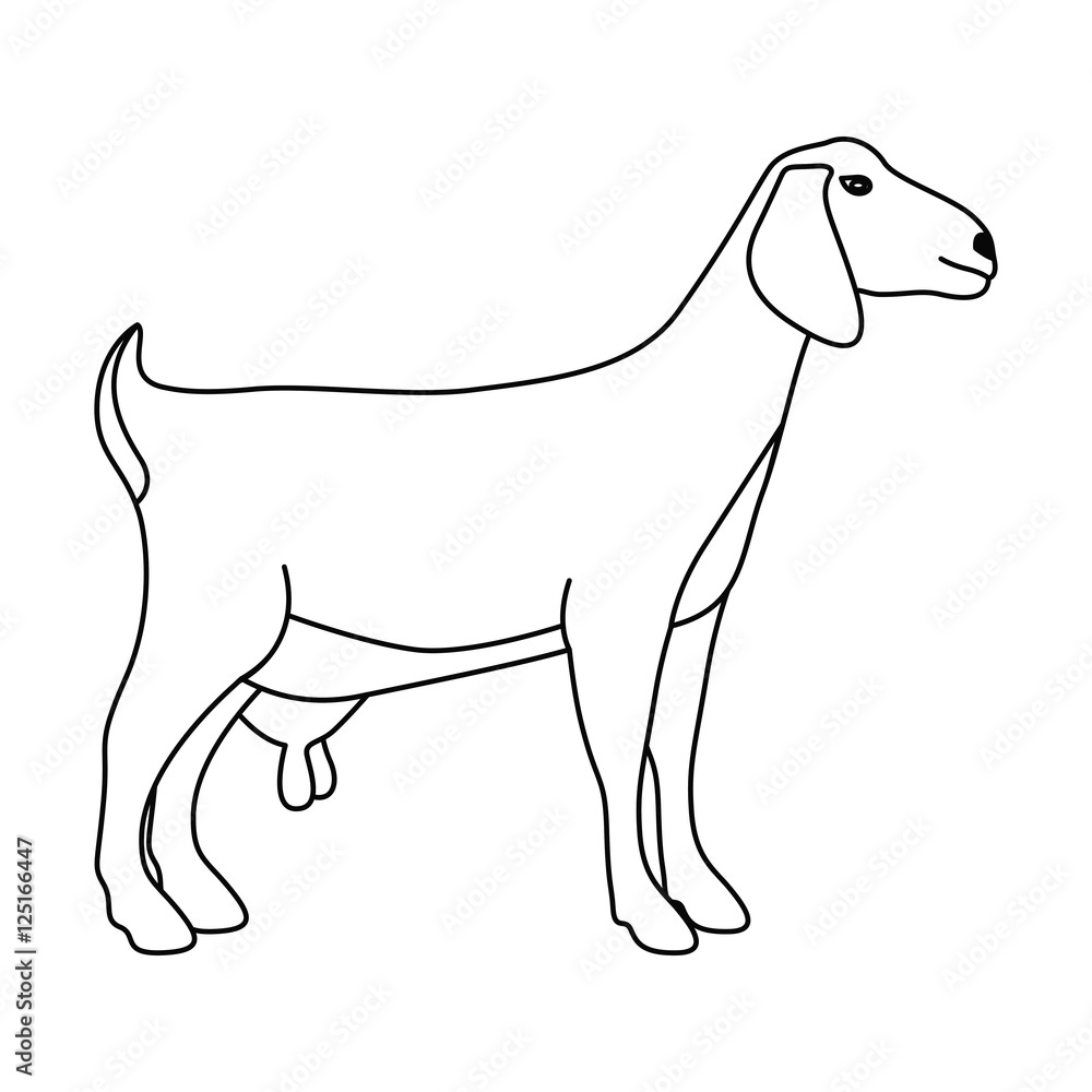Goat icon. Animal life nature and fauna theme. Isolated design. Vector illustration Goat icon. Animal life nature and fauna theme. Isolated design. Vector illustration