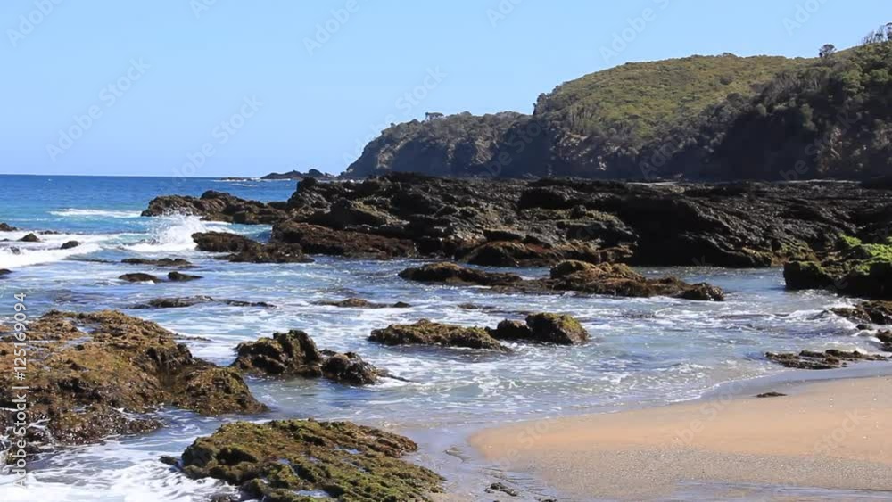 Australian Coastline and the rock outcrops at the south end of the Sydney basin Australian Coastline and the rock outcrops at the south end of the Sydney basin
