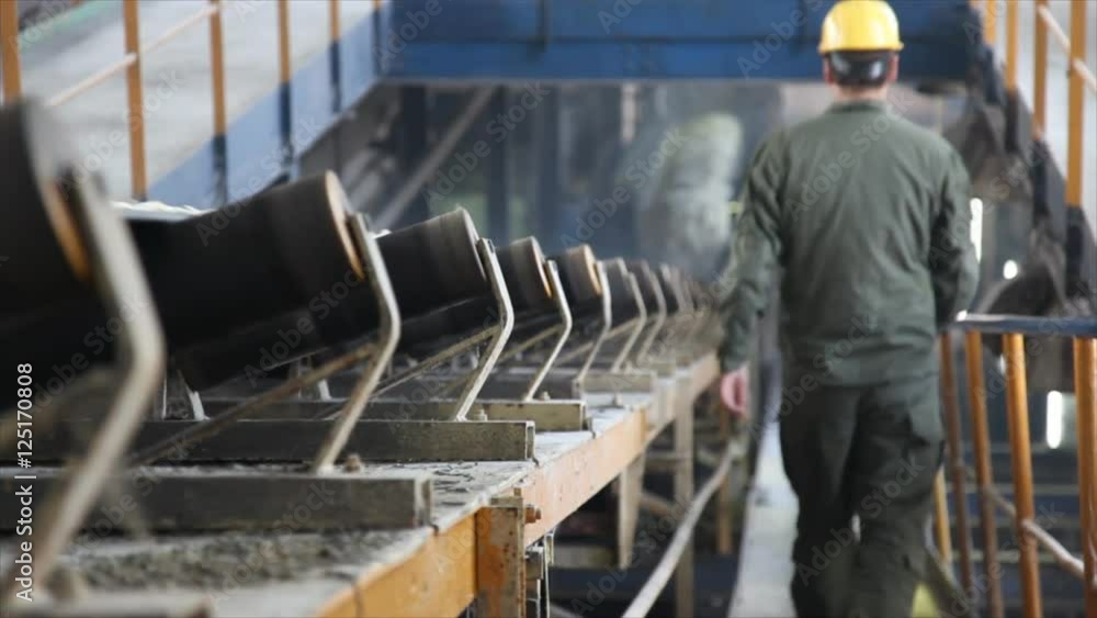 Processing Sugar Beet in Sugar Refinery.Industry exterior Pipeline, Excavator. Processing Sugar Beet in Sugar Refinery.Industry exterior Pipeline, Excavator.