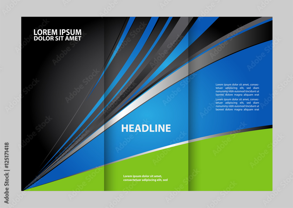 Fototapeta premium Corporate Business Tri-Fold Mock up & Brochure Design