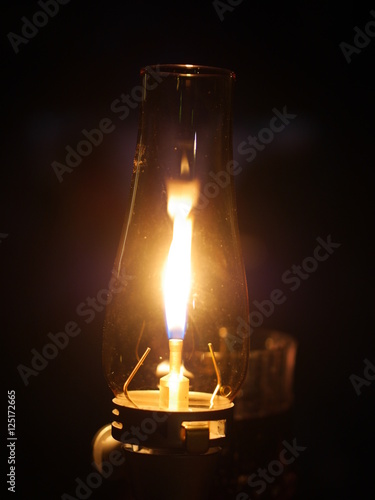Принти на полотні gas lamp night flame