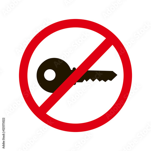 No key icon vector

