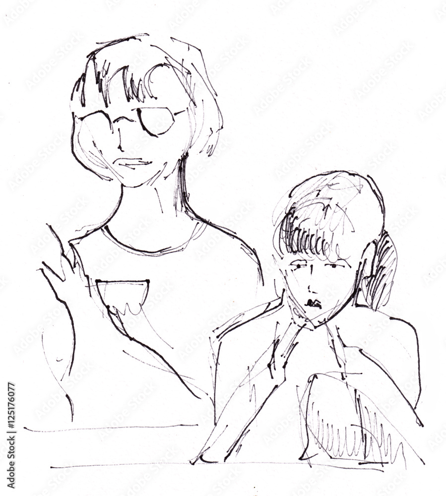 Instant sketch, girls Instant sketch, girls
