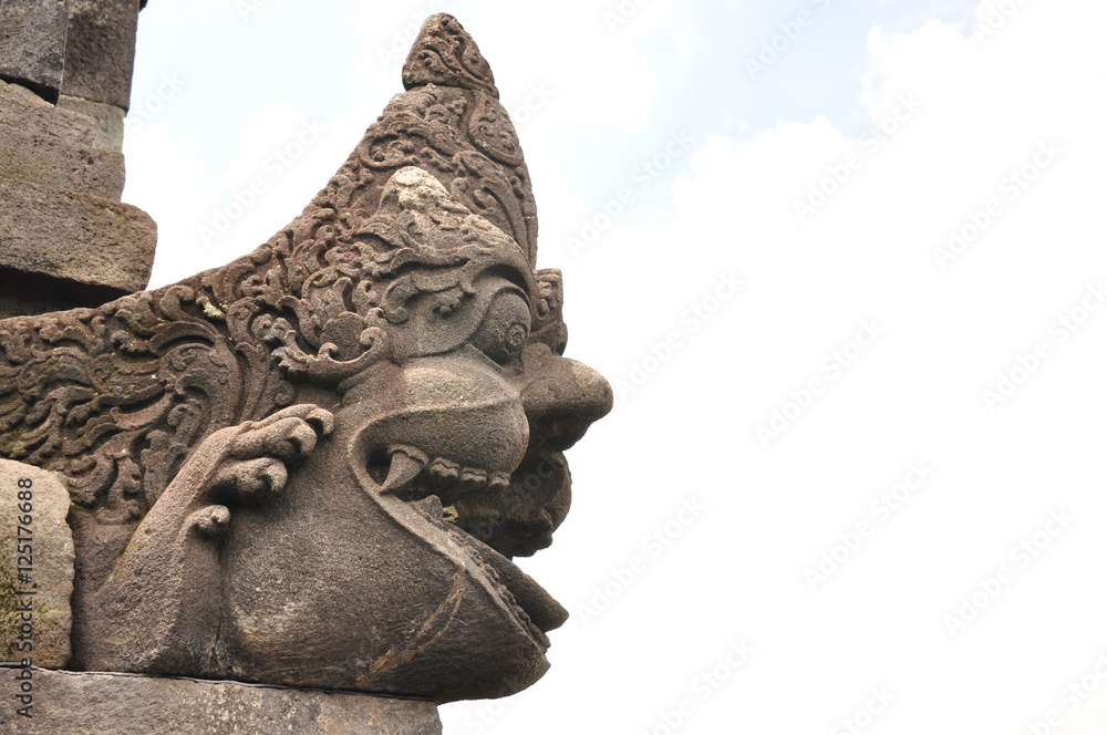 Obraz premium Borobudur, a Buddhist temple in Yogyakarta inscribed on the UNESCO heritage list