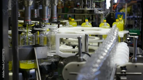 Liquid detergent factory. Please see more of my video clips factory for the production of detergent. Shallow DOFF.