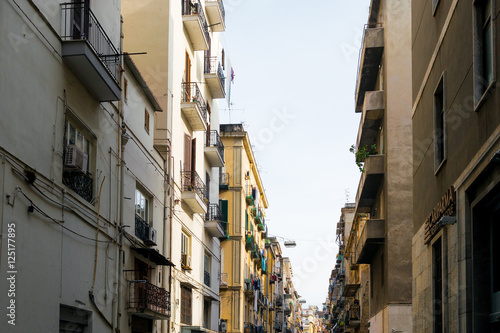 NAPLES, ITALY - January 22, 2016 : Street view of old town in Na