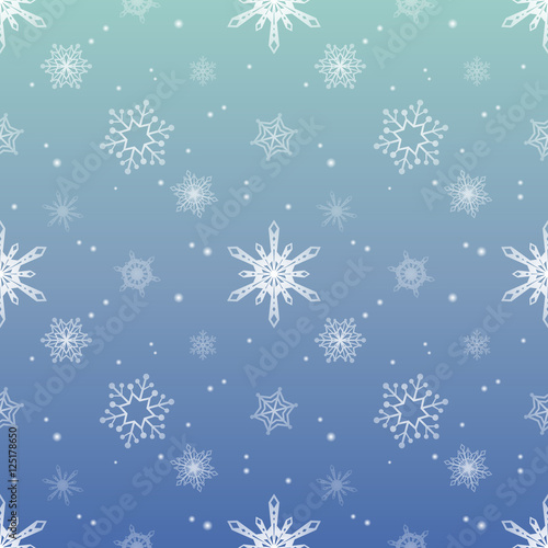 snowflake gradient blue sky colour background, christmas pattern tint layer wallpaper