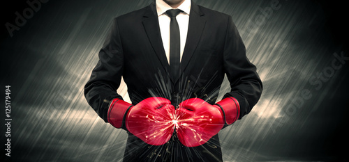 Canvas Print Boxing gloves clashing