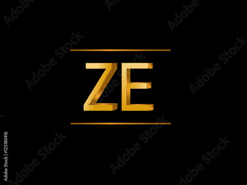 ZE Initial Logo for your startup venture