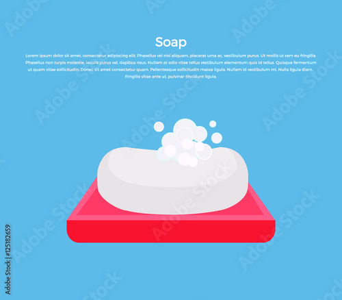 Soap Concept Banner Vector Illustration.