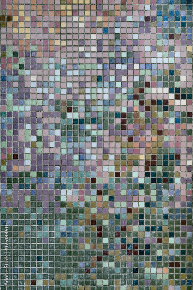 Tile wall mosaic, Penang, Malaysia Tile wall mosaic, Penang, Malaysia