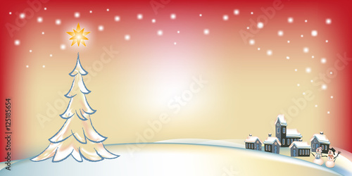 Schneemann mit verschneitem Dorf, Weihnachtstraum3.1